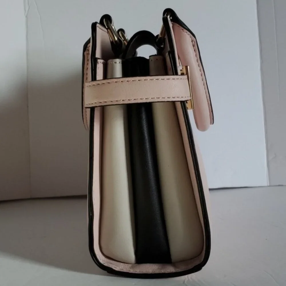 Pink Nine West Bag Block Satchel Vegan Leather Handbag Purse WOMEN'S WOMAN'S